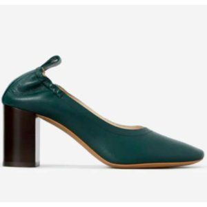 Everlane Italian Leather Day Heel in British Green (Unworn)